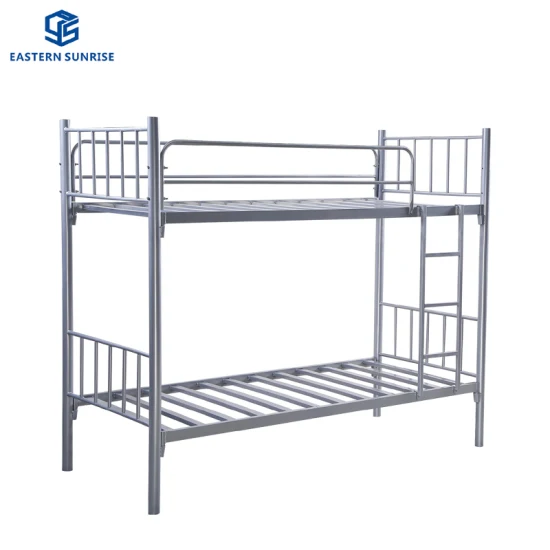 Diseño separado cama doble color plata de la litera del metal de la capacidad de carga pesada