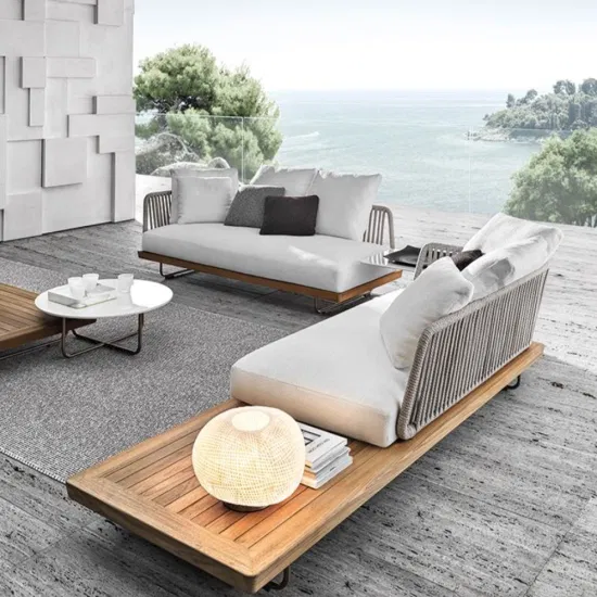 Foshan Juego de sofás de aluminio funcional para patio al aire libre Juegos de sofás de jardín Muebles de exterior